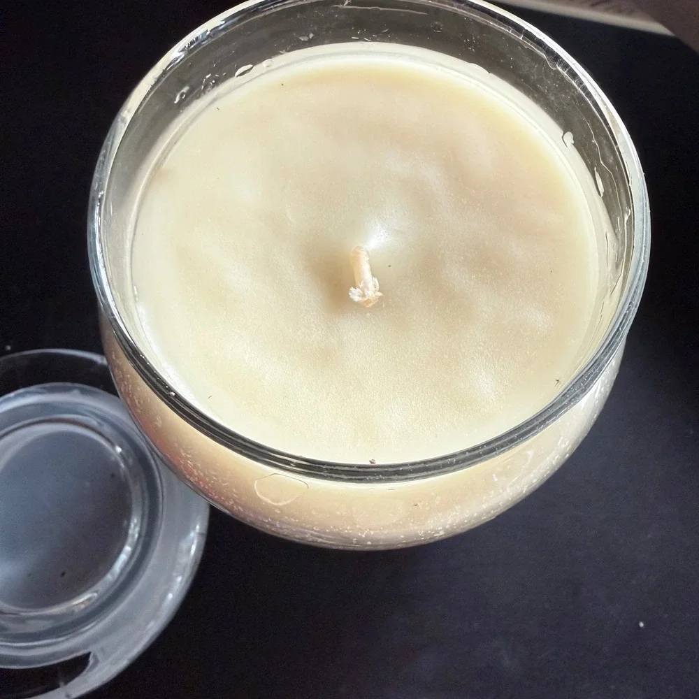Nature's Finest Beeswax Collection Jar Candle 16oz Cucumber Honeydew New Lid